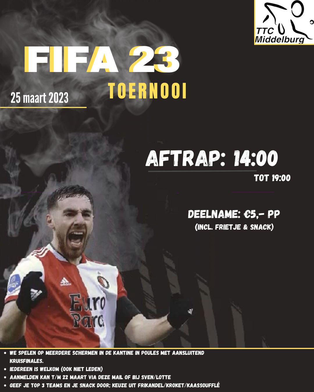 FIFA toernooi 25 maart