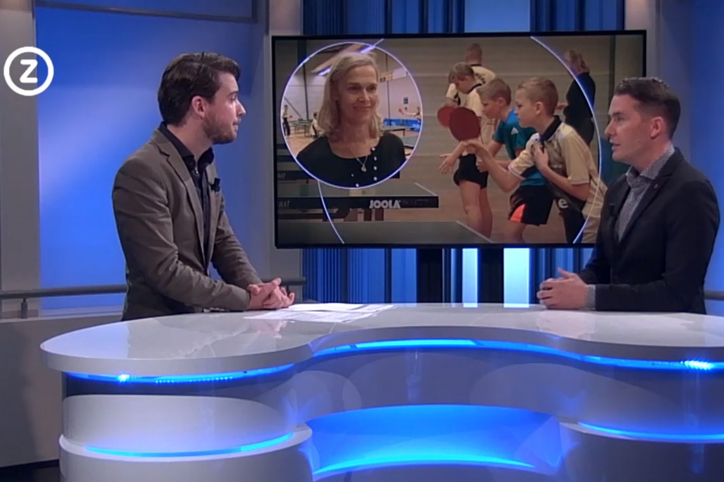 Tafeltennis bij Omroep Zeeland